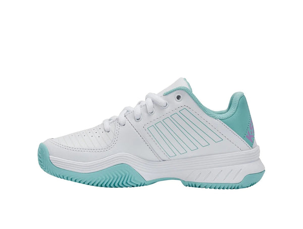 Zapatilla Kswiss Court Express Hb Mujer Blanco Celeste