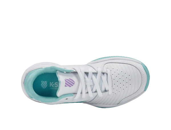 Zapatilla Kswiss Court Express Hb Mujer Blanco Celeste