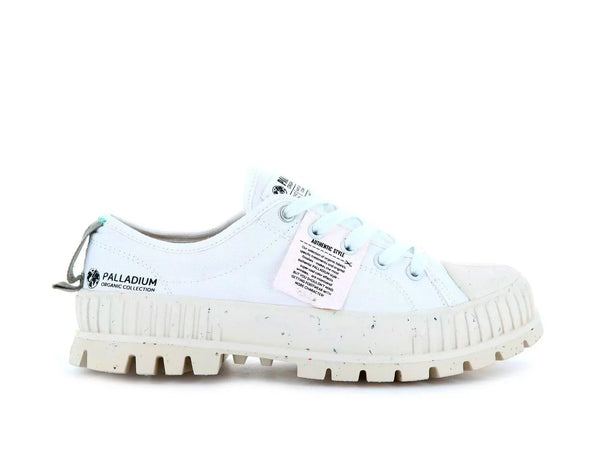 Zapatilla Palladium Pallashock Lo Org Star Unisex Blanco