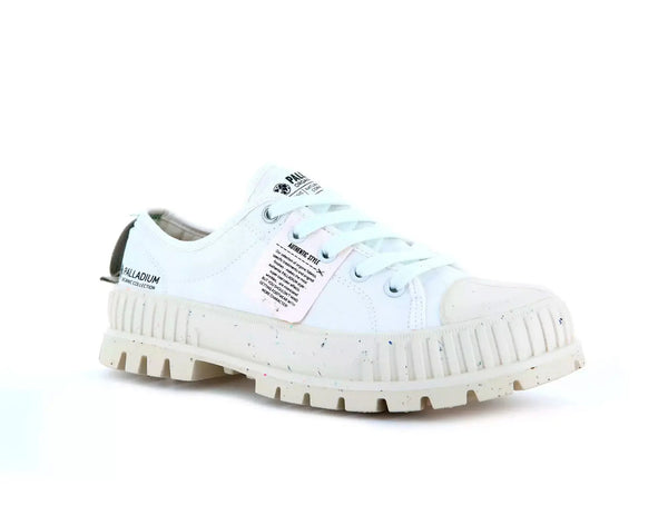 Zapatilla Palladium Pallashock Lo Org Star Unisex Blanco