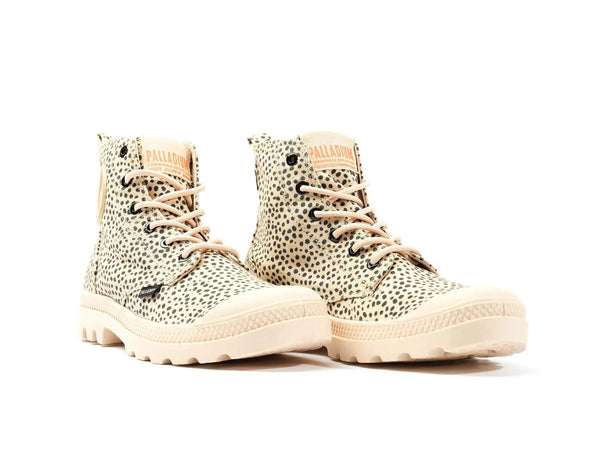 Zapatilla Palladium Pampa Hi Safari Mujer Beige