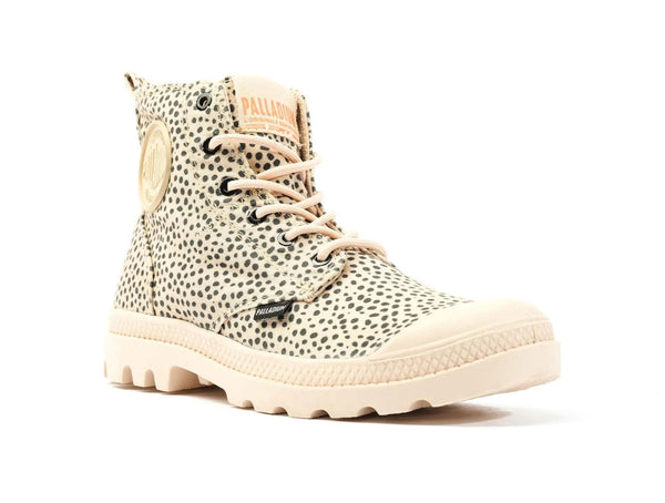 Zapatilla Palladium Pampa Hi Safari Mujer Beige