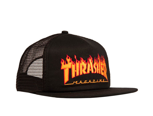 Jockey Thrasher Snapback Flame Embroidered Unisex Negro