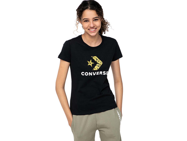 Polera Converse Star Chevron Hybrid Mujer Negro