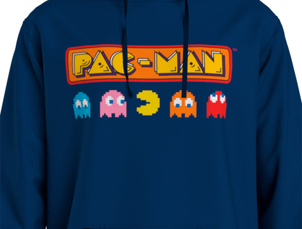 Poleron Pacman Classic Ghosts Hombre Azul
