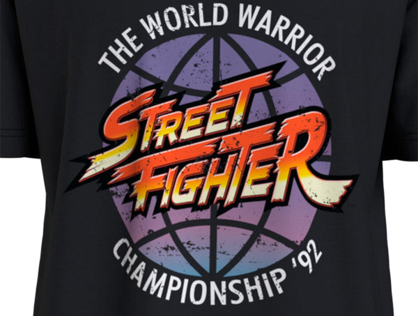 Polera Street Fighter The World Warrior Championship 92 Hombre Negro