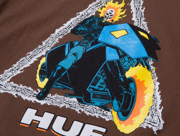 Polera Huf Marvel Ghost Rider Hombre Cafe