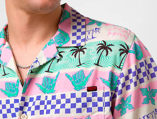 Camisa Vans California Stripe Stranger Things Hombre Multicolor