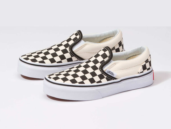 Zapatilla Vans Slip-On Checkerboard Junior Blanco